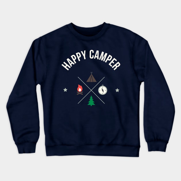 Happy Camper Crewneck Sweatshirt by vladocar